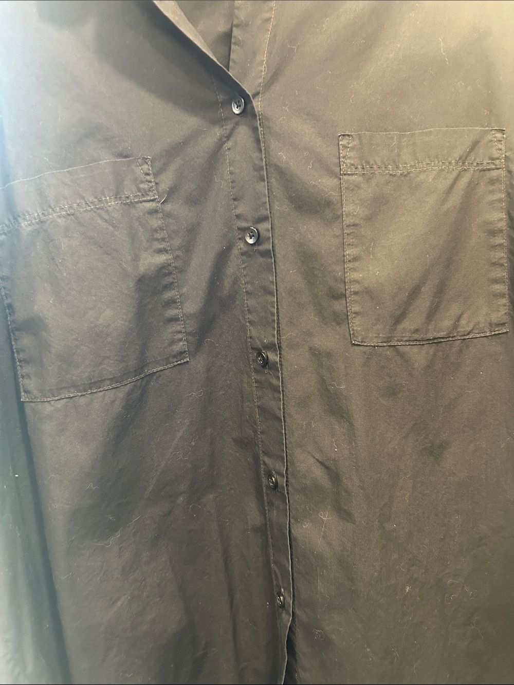 Madewell Black Courier Shirt Oversized Button Down M - Picture 4 of 4